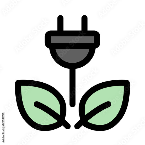 Bild auf Leinwand Ecological energy symbol - renewable energy, sustainability and ecology icon