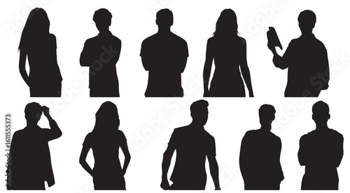 vector silhouettes of people
