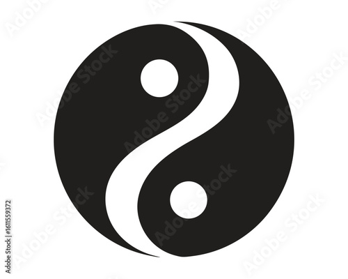The yin and yang symbol represents balance and harmony isolated on white background Ai Generated