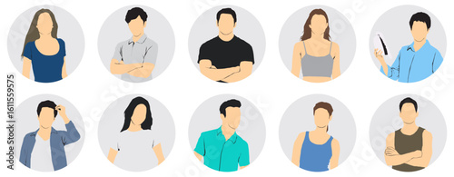 people collection icon users profile