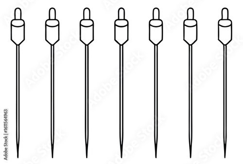 hypodermic needles line art syringe graphic