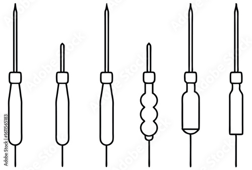 hypodermic needles line art minimal artwork