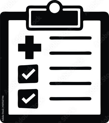 medical checklist vector icon.