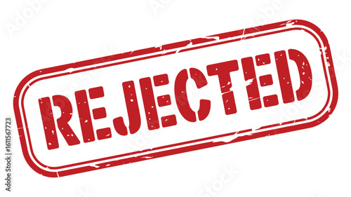 Rejected Stamp in Red Ink a Visual Representation of Refusal