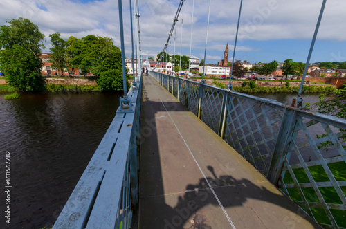 General view over the River Nith of Dumfries, Dumfries and Galloway Scotland UK