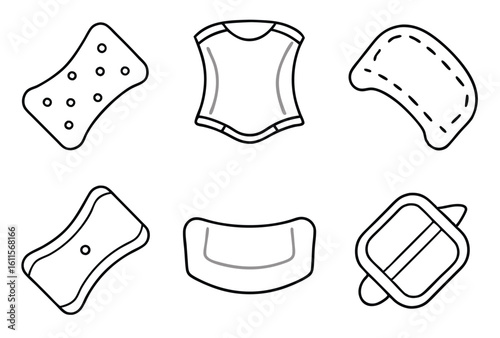 incontinence pads line art hygiene product