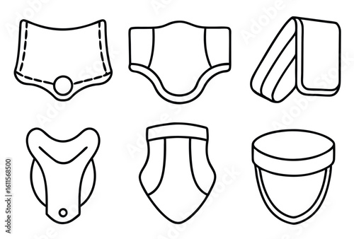 incontinence pads line art minimal outline
