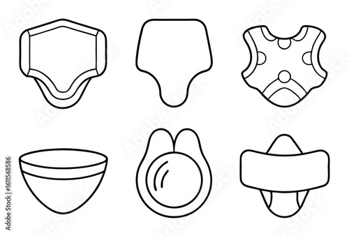 incontinence pads line art creative drawing