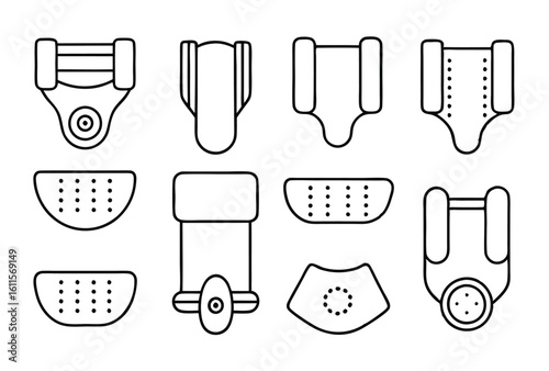 incontinence pads line art simple sketch