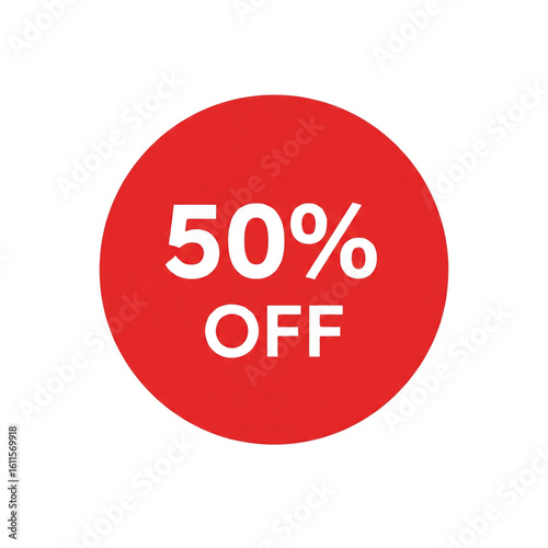 50 percent off sale sticker icon