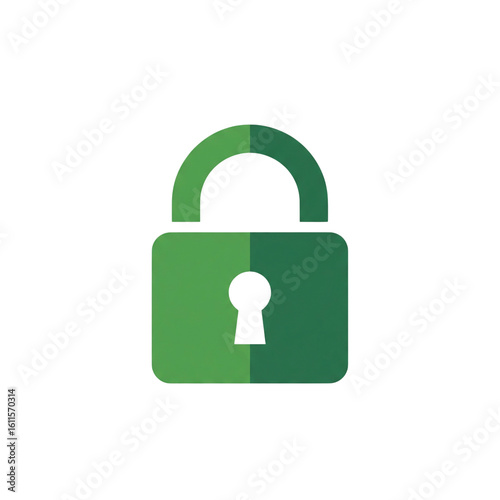 Green padlock icon for security and privacy