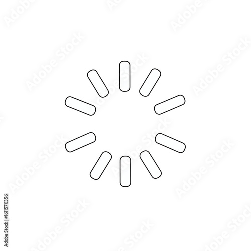 Minimalist loading progress bar icon