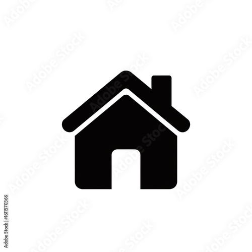 Simple flat home icon for website