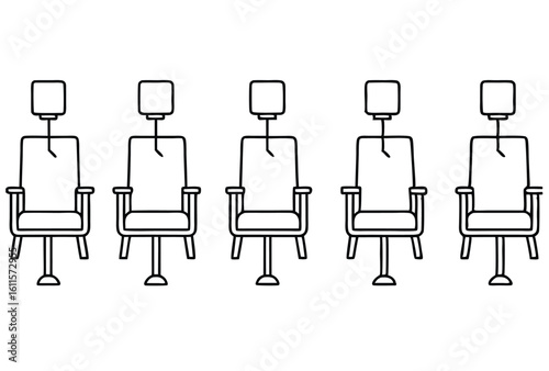 infusion chairs line art ergonomic seating