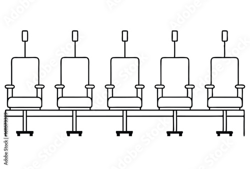 infusion chairs line art clinical elegance