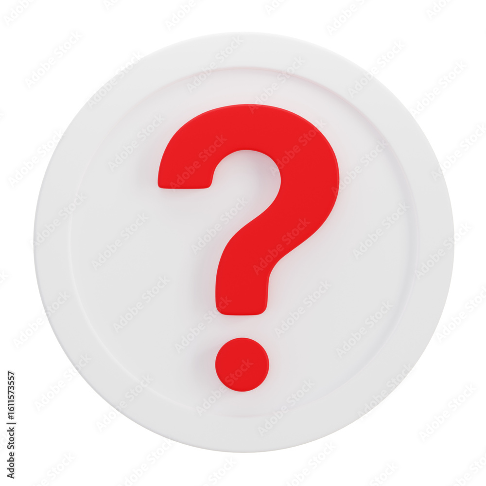 red question mark 3D red question mark 3D