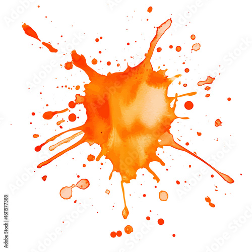 Watercolor hand-painted paint splashes abstract ink blot soft edges painting illustration isolated on a white background, stinging nettle leaf illustration, AI painting design