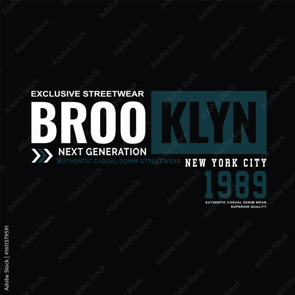 Obraz premium brooklyn denim streetwear t-shirt and apparel 