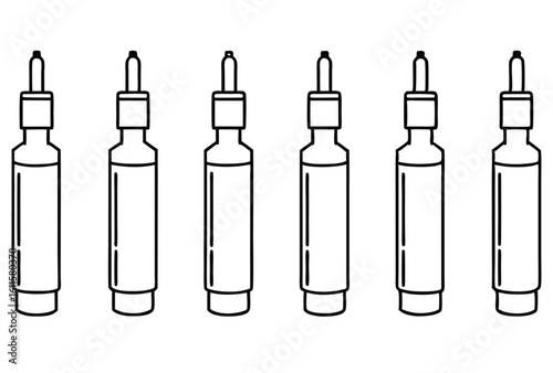 Insulin IV line art essential diabetic therapy