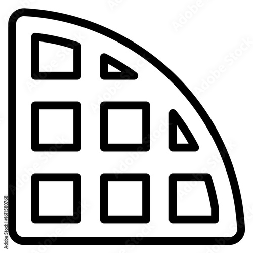 Waffle icon in vector illustration