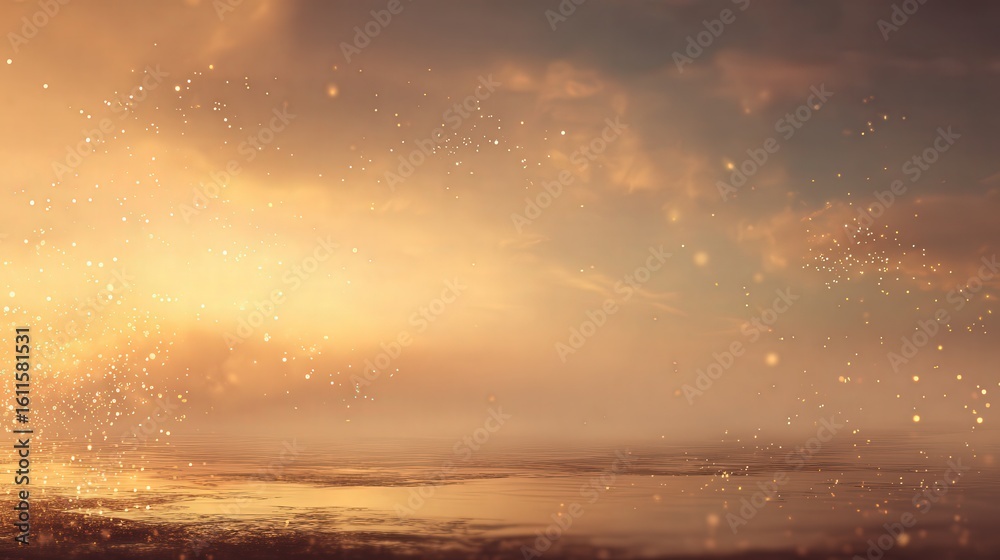 Fototapeta premium Golden Misty Abstract Landscape