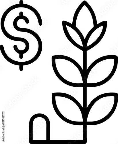 crop yields vector icon on white or transparent background. Agriculture and farming Stroke icon collections. Editable Stroke icon collection Outline icon.