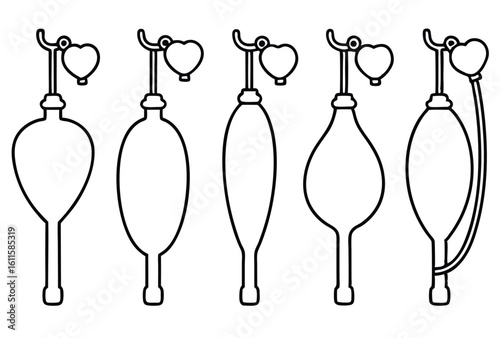 intra aortic balloon heart surgery diagram line art