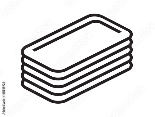 Creative Business Card Icon Minimalist Vector Clean Line Art