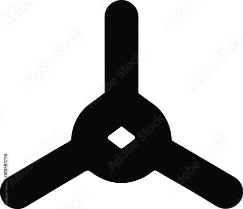three jaw chuck used in lathes on a clean surface silhouette engineering tool vector