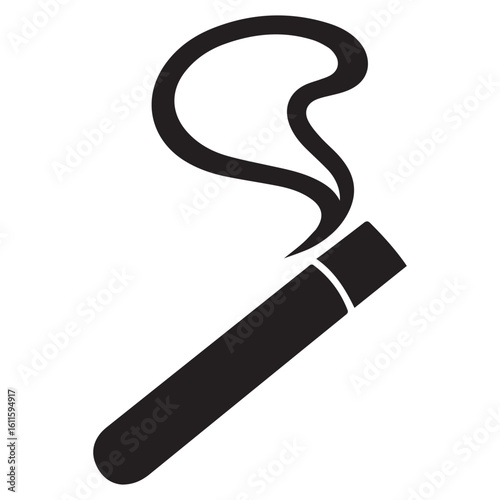 Silhouette Style Vector Minimal Smoking Logo Design – Custom Minimalist Smoke-Themed Logo for Cigar Brands, Vape Shops, Hookah Lounges, Cannabis Products, and Modern Lifestyle Branding