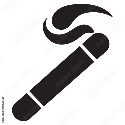 Silhouette Style Vector Minimal Smoking Logo Design – Custom Minimalist Smoke-Themed Logo for Cigar Brands, Vape Shops, Hookah Lounges, Cannabis Products, and Modern Lifestyle Branding