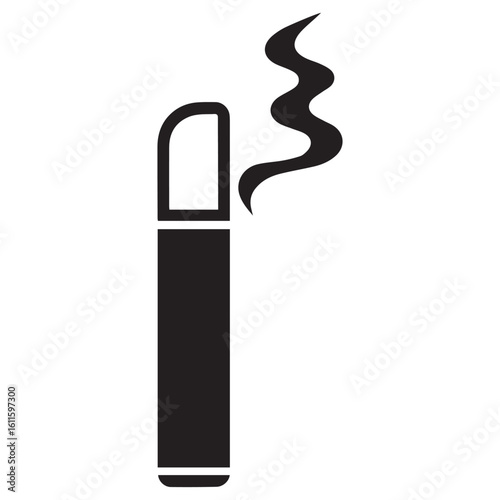 Silhouette Style Vector Minimal Smoking Logo Design – Custom Minimalist Smoke-Themed Logo for Cigar Brands, Vape Shops, Hookah Lounges, Cannabis Products, and Modern Lifestyle Branding
