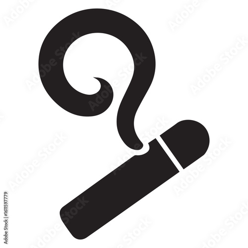 Silhouette Style Vector Minimal Smoking Logo Design – Custom Minimalist Smoke-Themed Logo for Cigar Brands, Vape Shops, Hookah Lounges, Cannabis Products, and Modern Lifestyle Branding