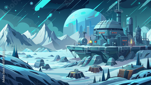 A digital illustration of a spaceship traversing the globe, symbolizing global technology and international data networks