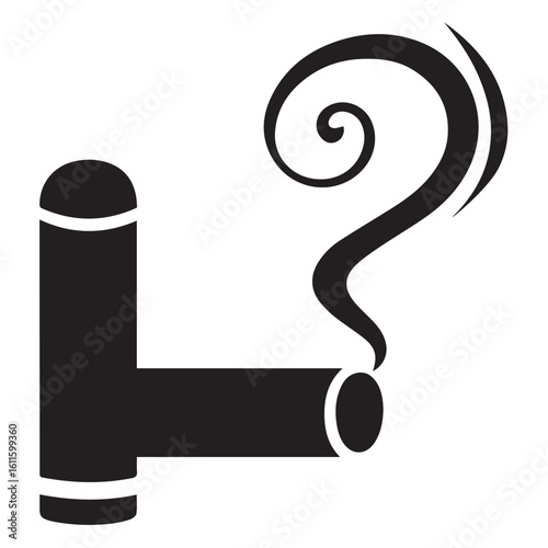 Silhouette Style Vector Minimal Smoking Logo Design – Custom Minimalist Smoke-Themed Logo for Cigar Brands, Vape Shops, Hookah Lounges, Cannabis Products, and Modern Lifestyle Branding