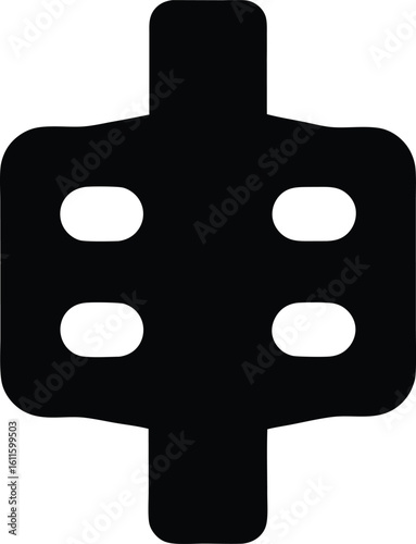 vibration isolator mount used in machinery silhouette engineering tool vector
