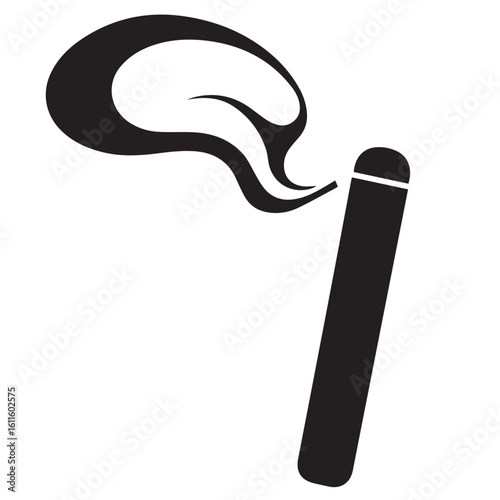 Silhouette Style Vector Minimal Smoking Logo Design – Custom Minimalist Smoke-Themed Logo for Cigar Brands, Vape Shops, Hookah Lounges, Cannabis Products, and Modern Lifestyle Branding