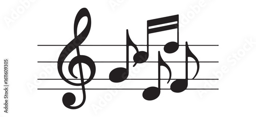 treble clef and notes