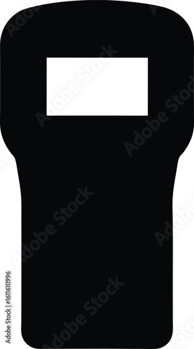 ultrasonic thickness gauge on a clean surface silhouette engineering tool vector
