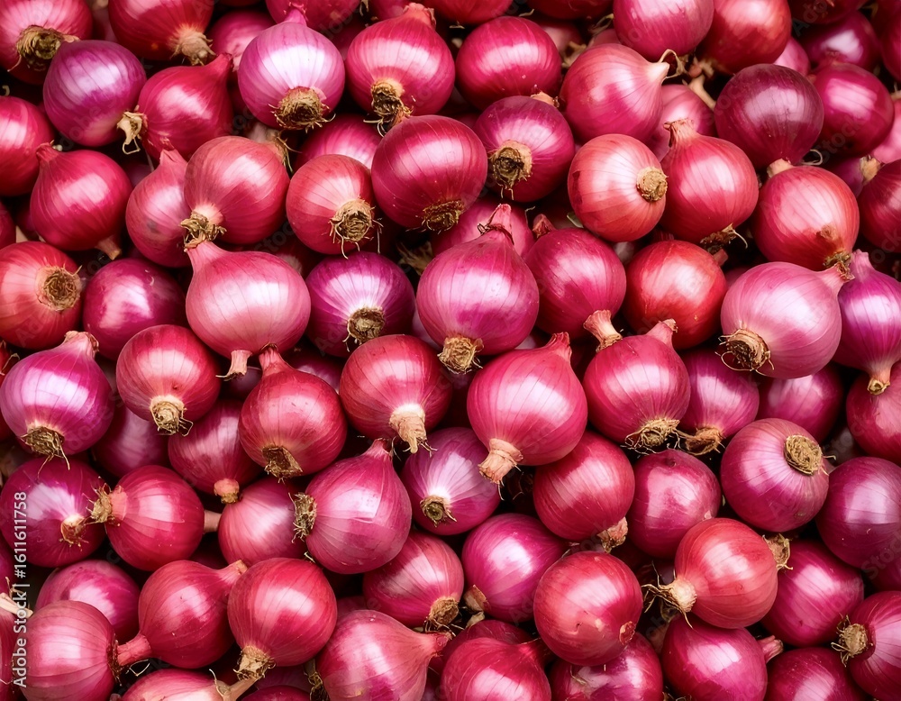 Freshly Harvested Red Onions: Pile of Healthy, Organic Vegetables for Sale Freshly Harvested Red Onions: Pile of Healthy, Organic Vegetables for Sale