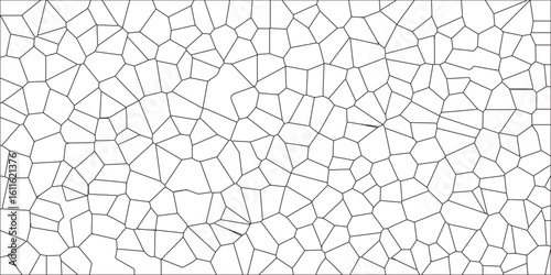 A Complex Digital Fractal Pattern and Interwoven Algorithmic Details. Black & white broken quartz stained glass & seamless pattern vintage background. Retro White Camouflage Seamless Vector Pattern wi