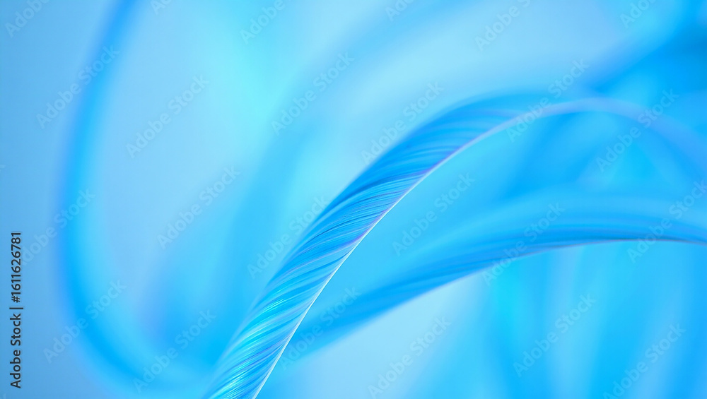 Fototapeta premium Abstract flowing light blue fabric with soft curves and gentle movement