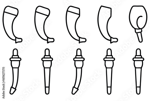 Laryngoscopes tool for airway management line art
