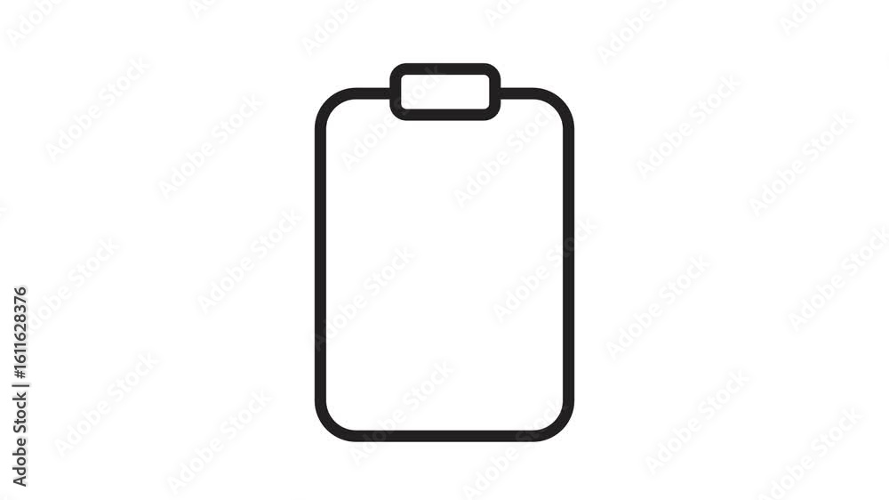 Animated Checklist Document Icon with Tick Marks and Transparent Background