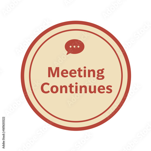 Professional "Meeting in Progress" sign for offices and conference rooms to maintain privacy and focus