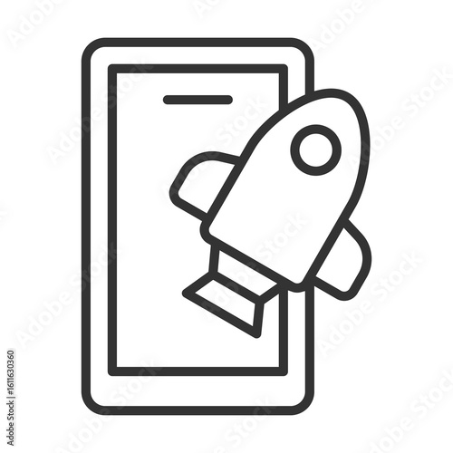 Startup Icon Outline Style. Vector Illustration Design