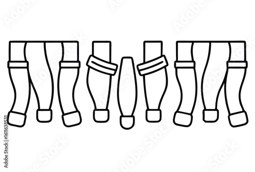black and white pants outline clip art preview