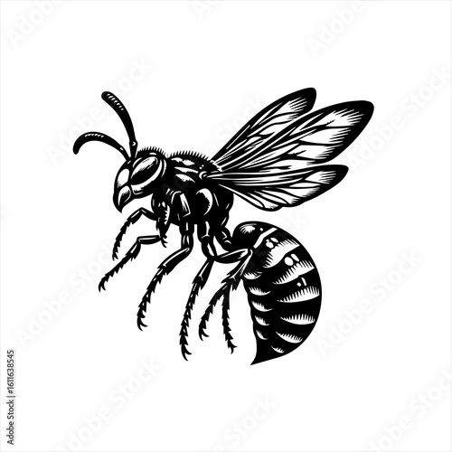 Stylized wasp illustration