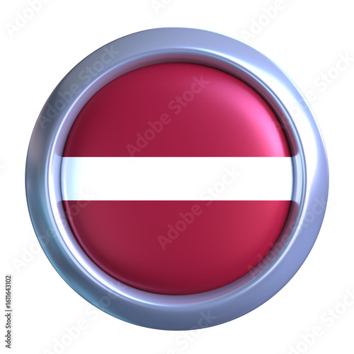 3D Latvia Flag Emblem with circle metallic frame, showcasing national emblem detail in a polished, modern design. Perfect for apps, UI, or educational use Free Download 3D Latvia Flag Emblem with circle metallic frame, showcasing national emblem detail in a polished, modern design. Perfect for apps, UI, or educational use - GFXLoad