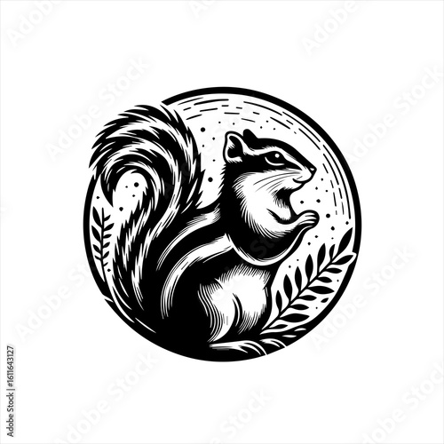 Ornate squirrel illustration